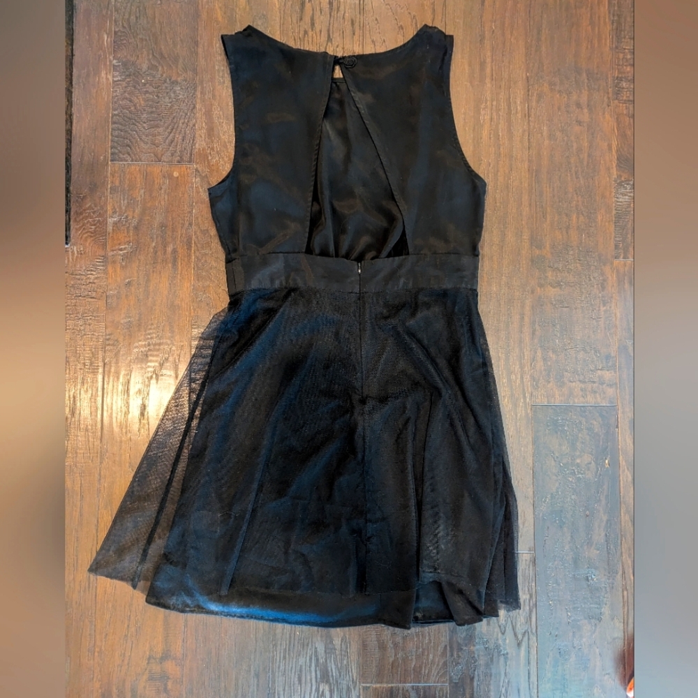 Black Mini Dress with Open Back